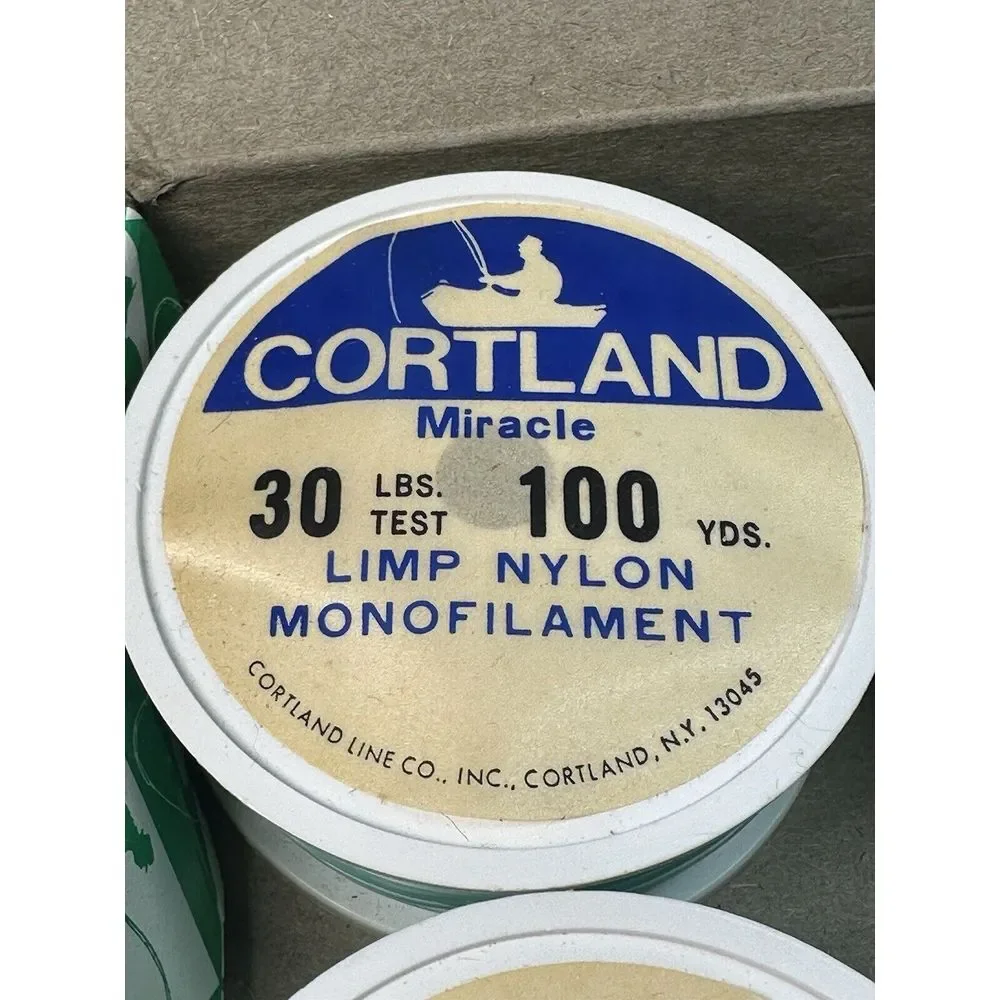 Cortland Miracle 30LB test 6-100yd Spools Limp Nylon Monofilament 6SL30‎ U.S.A